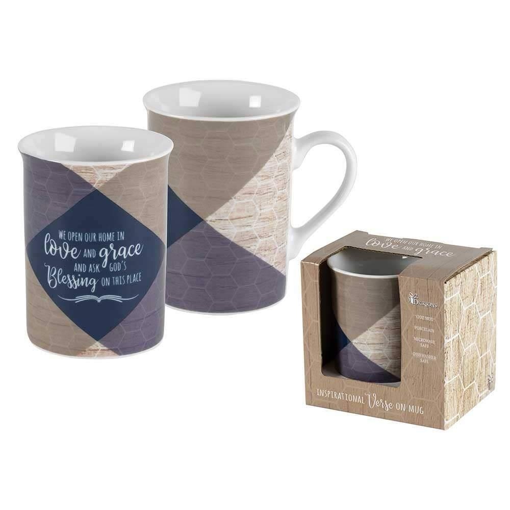 We Open Our Home Christian Porcelain Mug